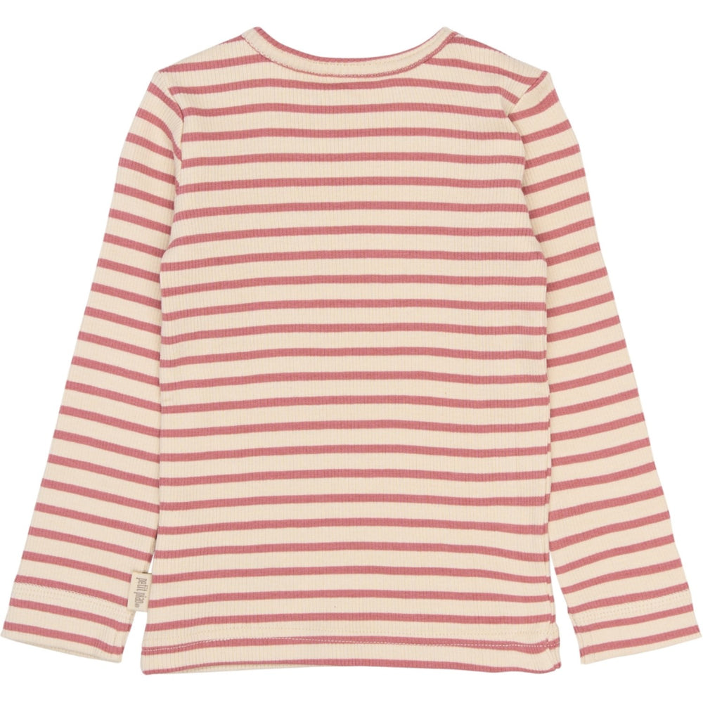 Køb Petit Piao Dusty Rose Striped PPSky L_S Tee