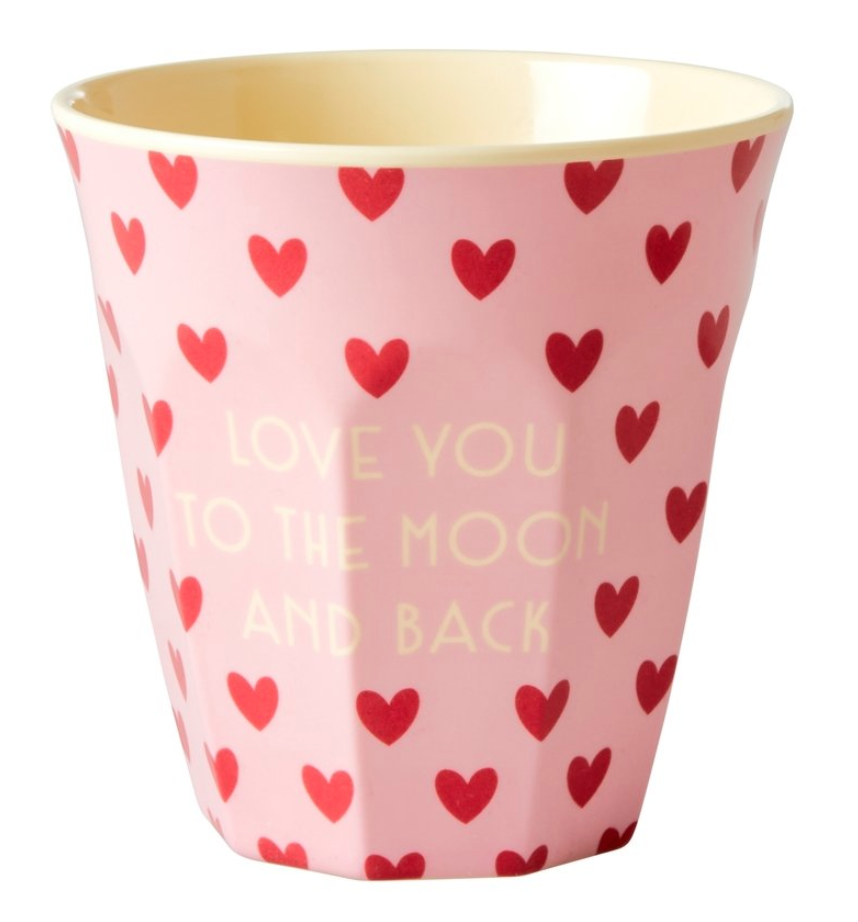 Rice Beker Small - Pink - Funky Prints - 6-pack