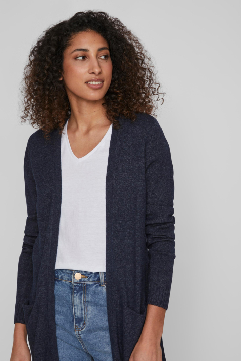 Vila blauwe dames vest