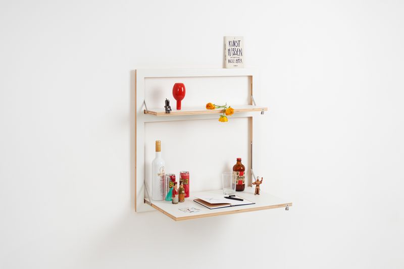 FlÃ¤pps Wandbureau|secretaresse 80x80-2 - Wit