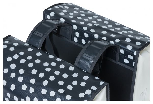 Sacoche double de vélo Basil Urban Load 48-53 litres noir avec points réfléchissants