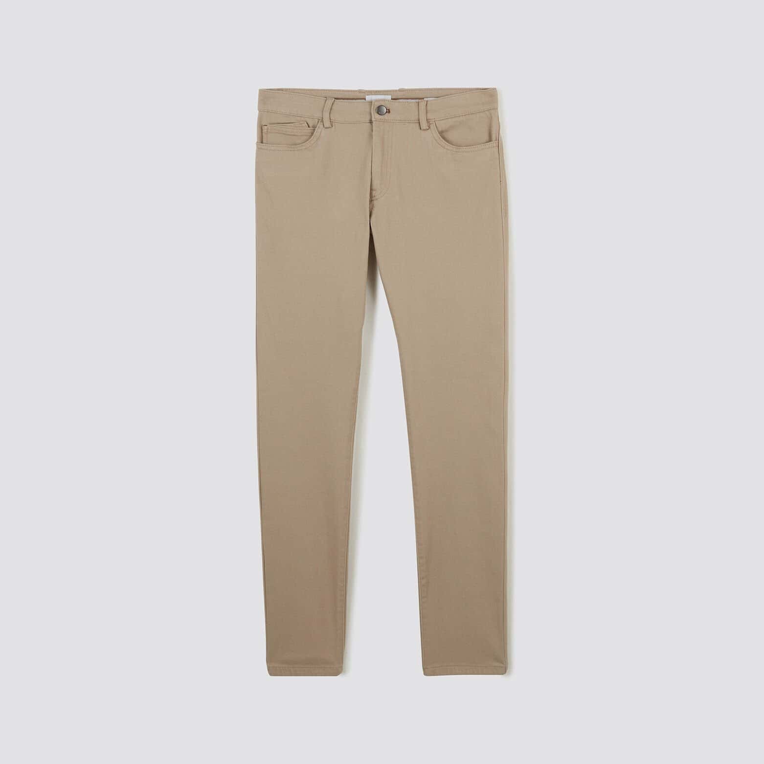 Pantalon slim cinq poches Beige