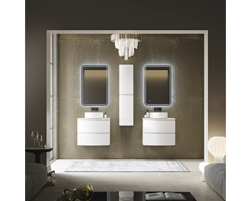 Baden Haus Vague wastafelblad 70 x 51 cm wit mat zonder uitsparing