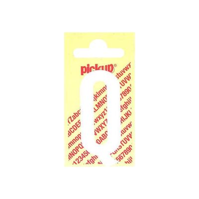 Pickup - Étiquette autocollante - 90 mm - Lettre Q - blanc mat