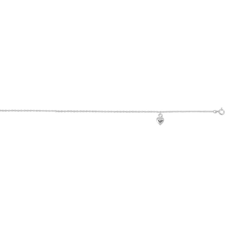Chaîne de cheville Femme - Coeur - Argent 925