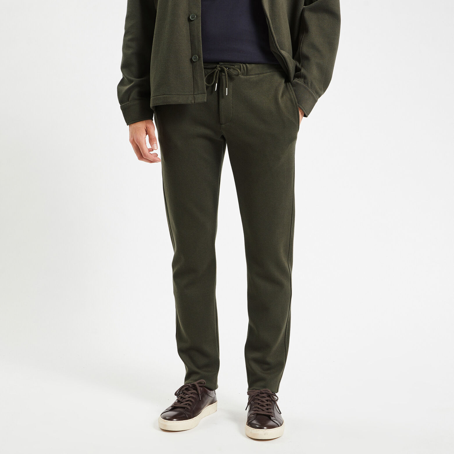 Pantalon de jogging en maille Vert kaki