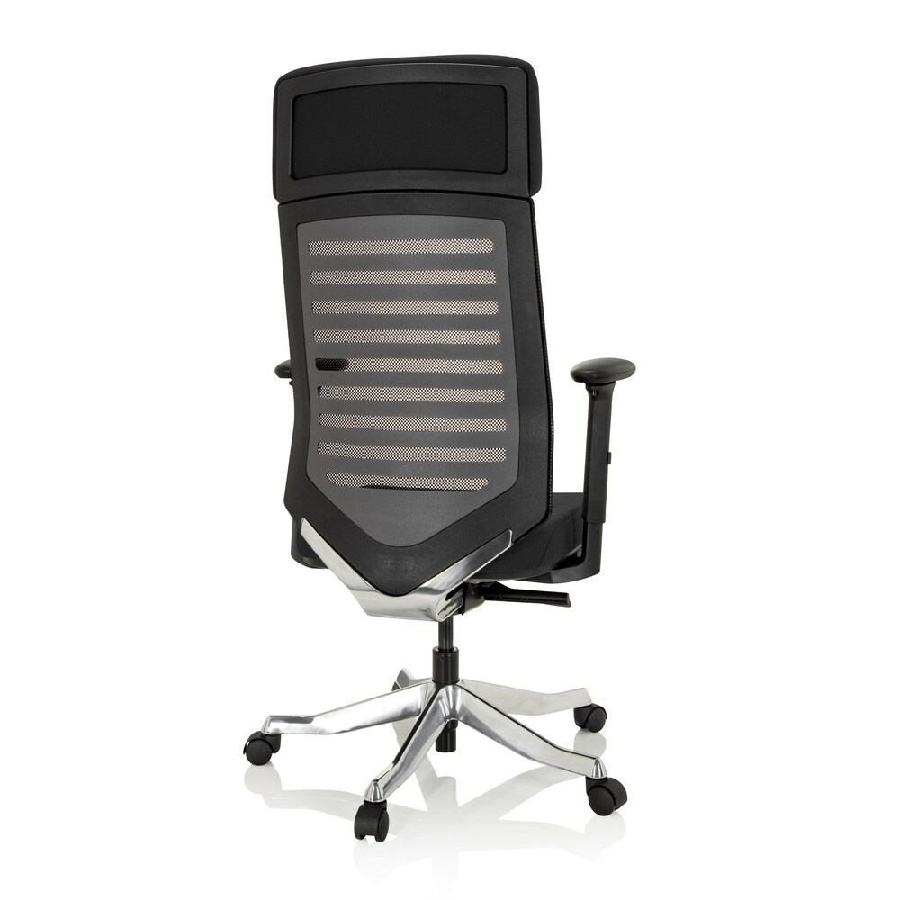 Profi Bürostuhl ASGON Stoff/Netzstoff mit Armlehnen hjh OFFICE