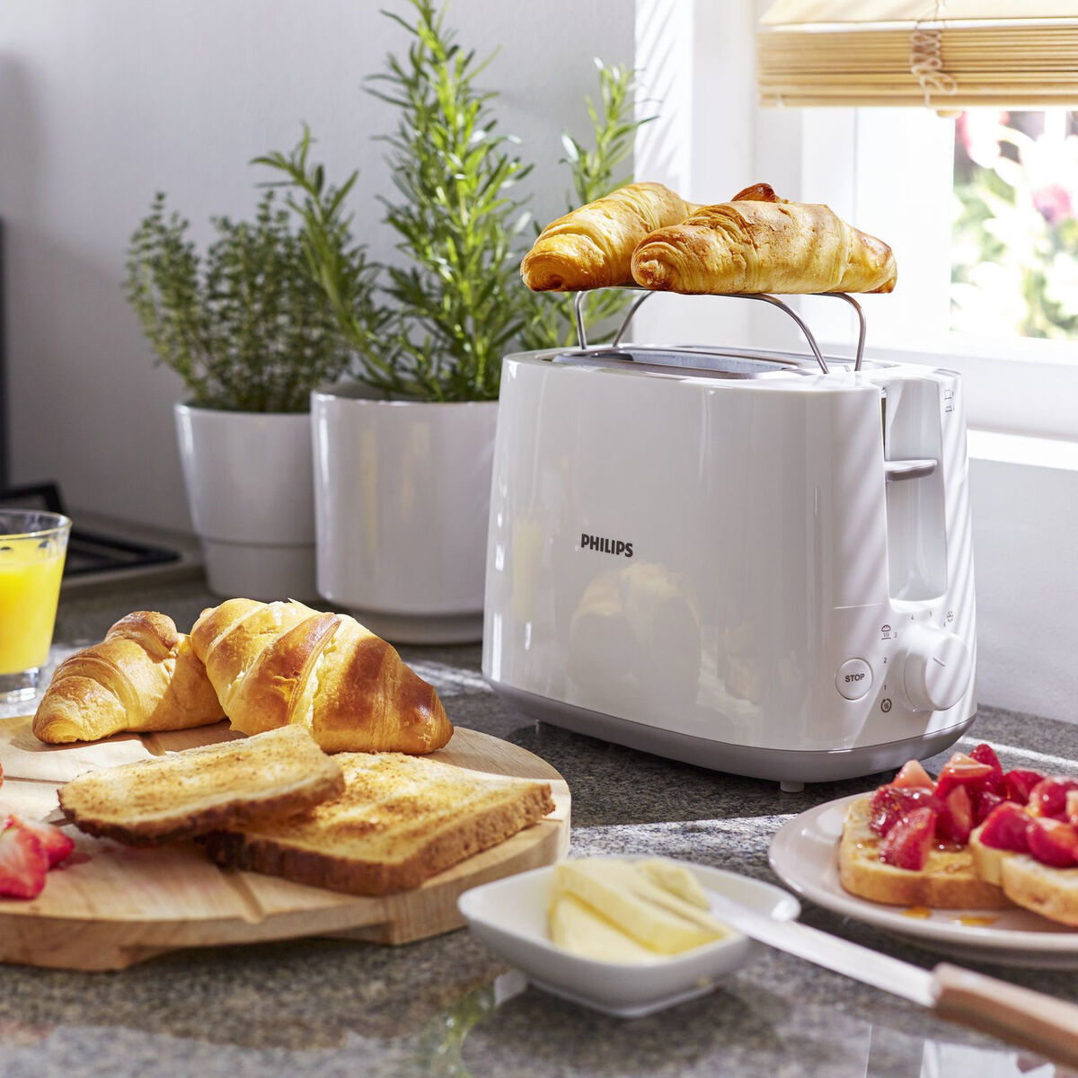 HD2581/00 Brødrister, hvit