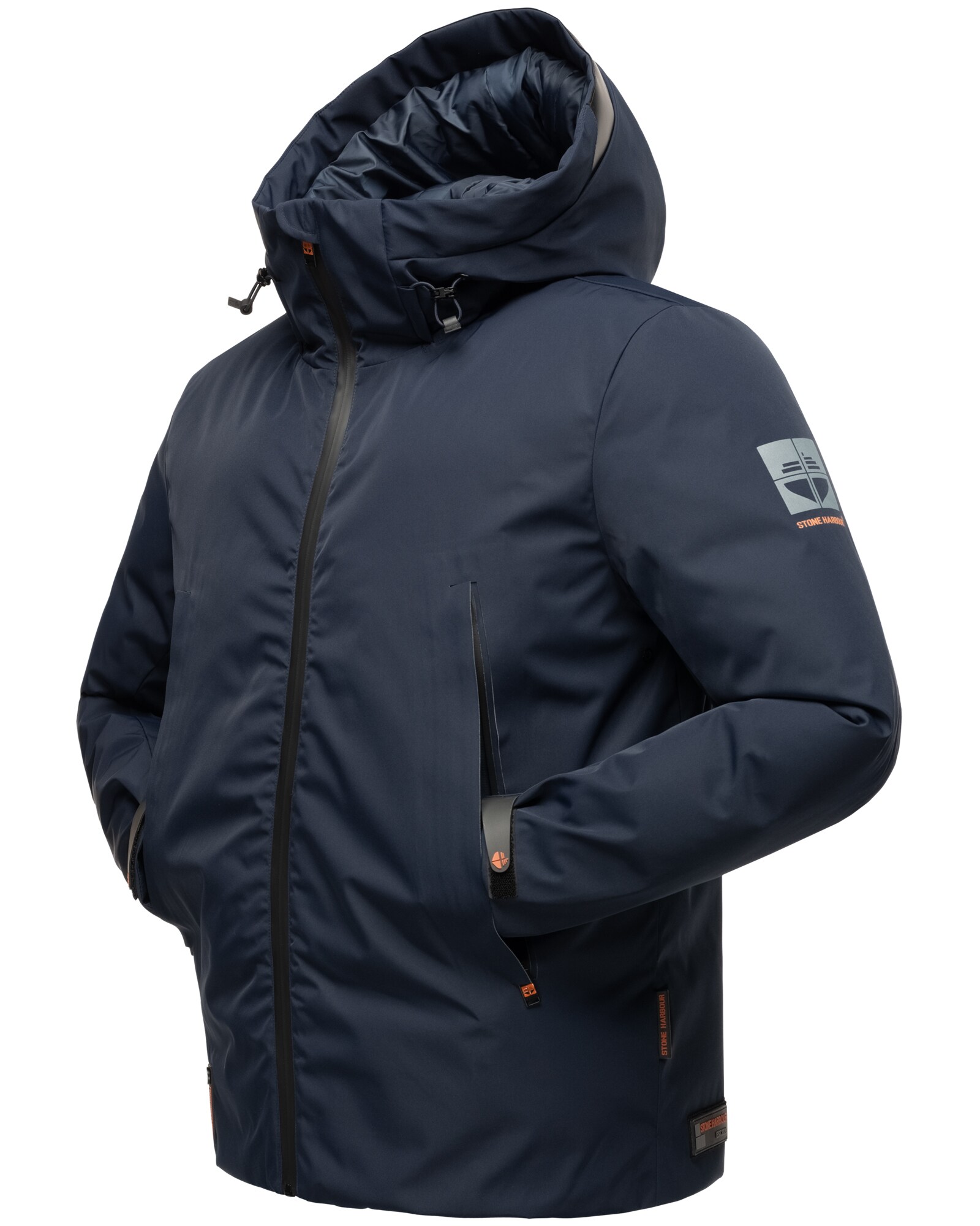 STONE HARBOUR Sportliche Herren Outdoorjacke Wasserdichte Winterjacke mit Kapuze Moagaa