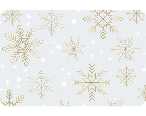 Placemat Sneeuwvlokken goud/transparant 30 x 45 cm Minimale bestelhoeveelheid 4 stuks
