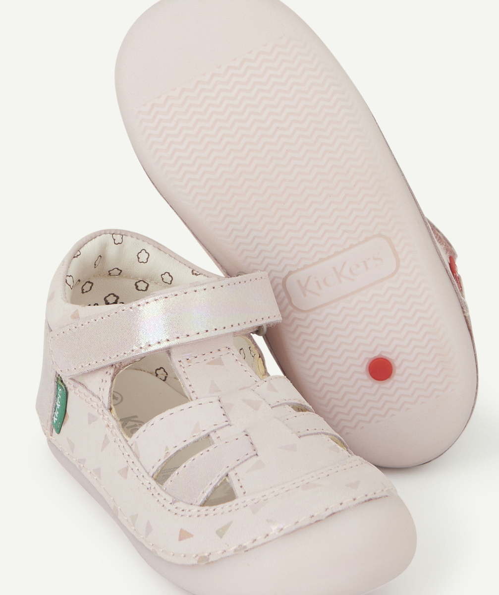 KICKERSSANDALES BÉBÉ FILLE SUSHY ROSE CLAIR EN CUIR