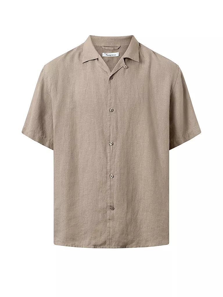 KNOWLEDGE COTTON APPAREL Leinenhemd beige