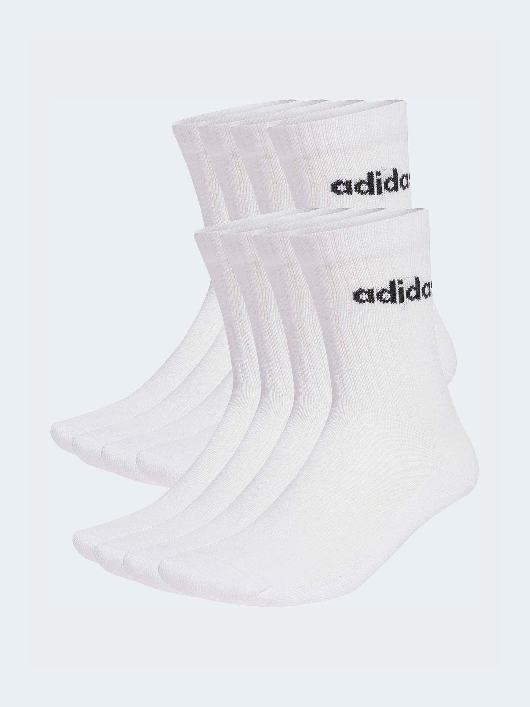 Wit - adidas Linear Crew Socks 10 Pack