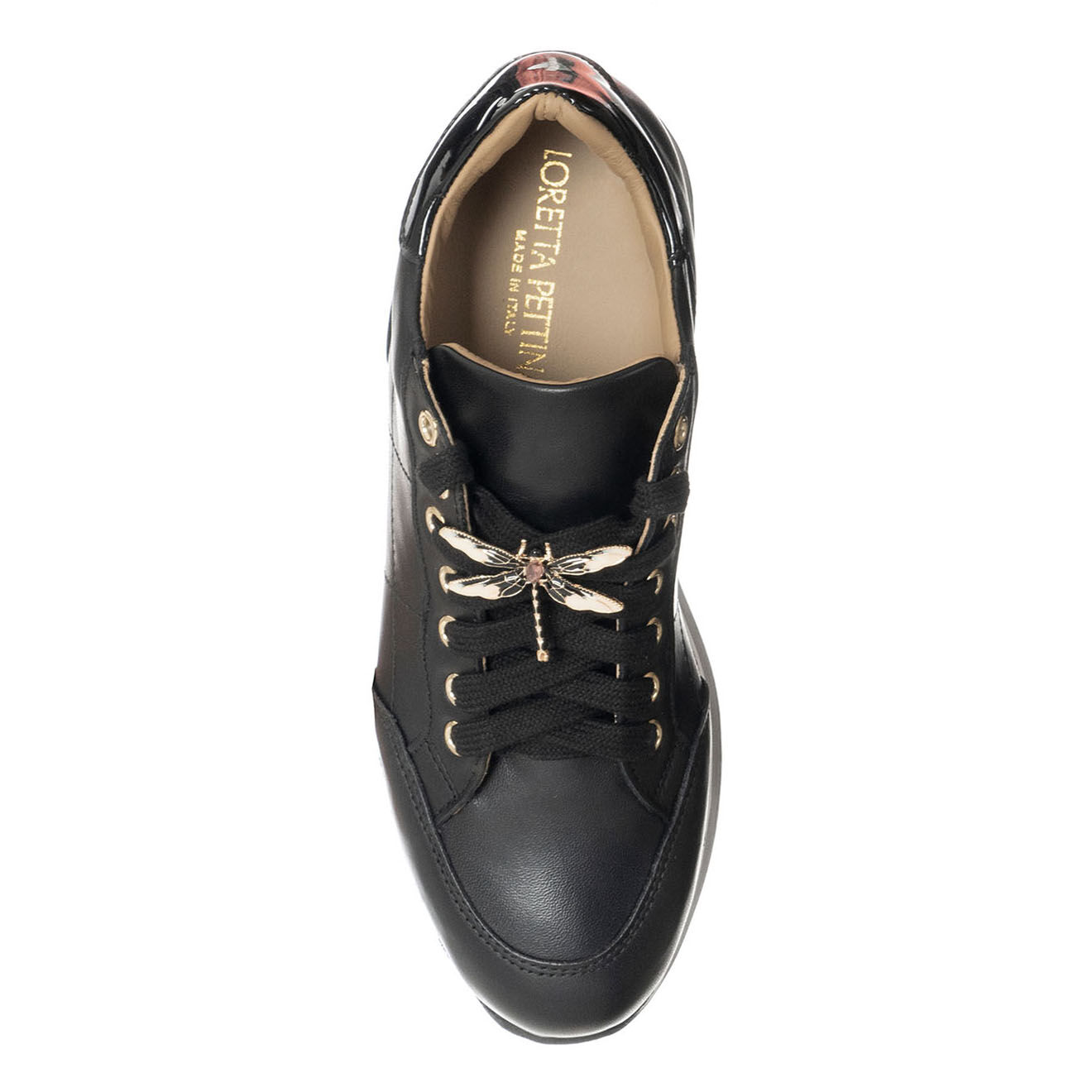 Loretta Pettinari Sneakers en Cuir Inbri noires