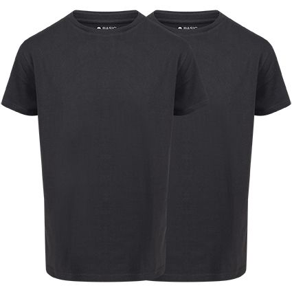 David Casual T-shirt 2 pk rund hals