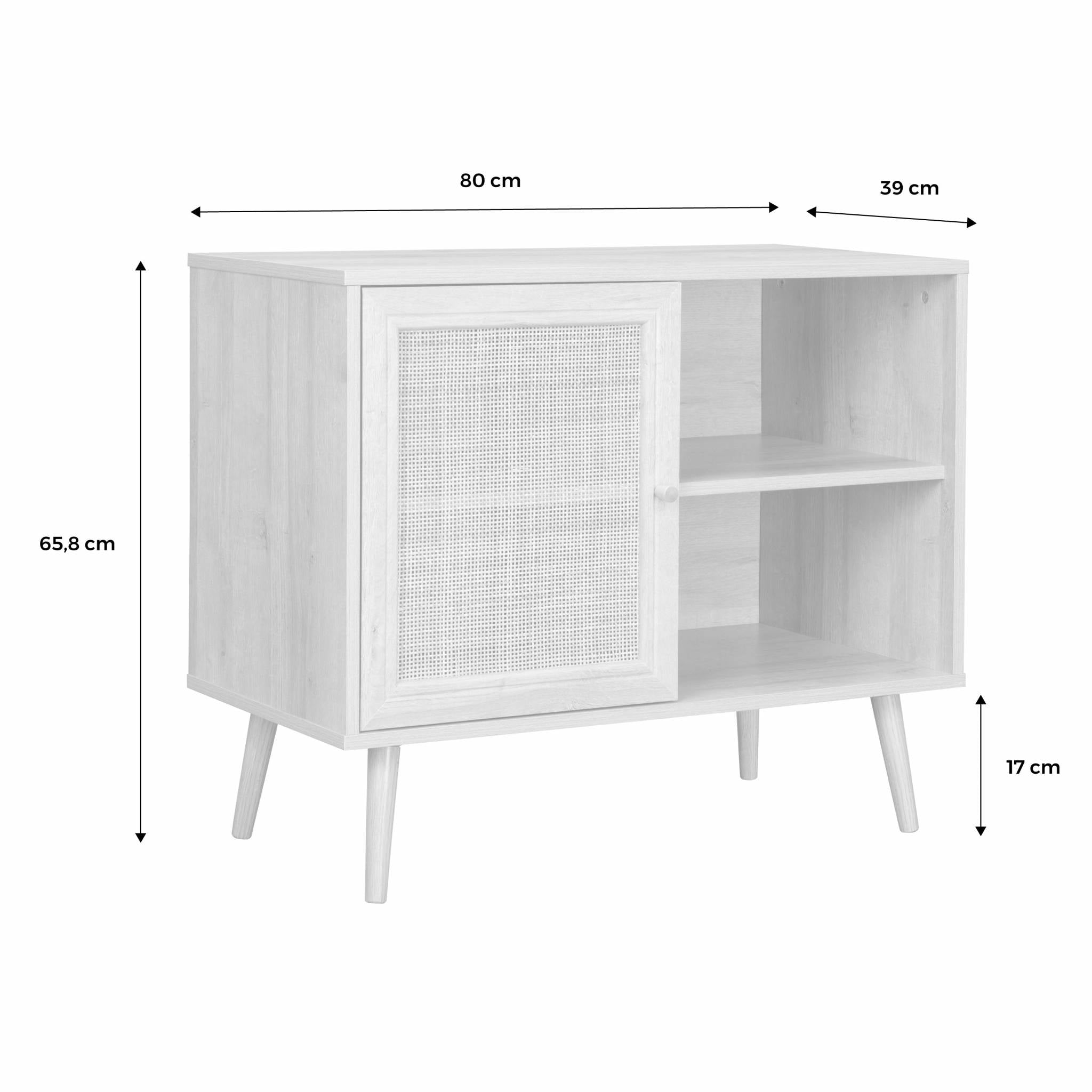 sweeek - Dressoirkastje met rotan