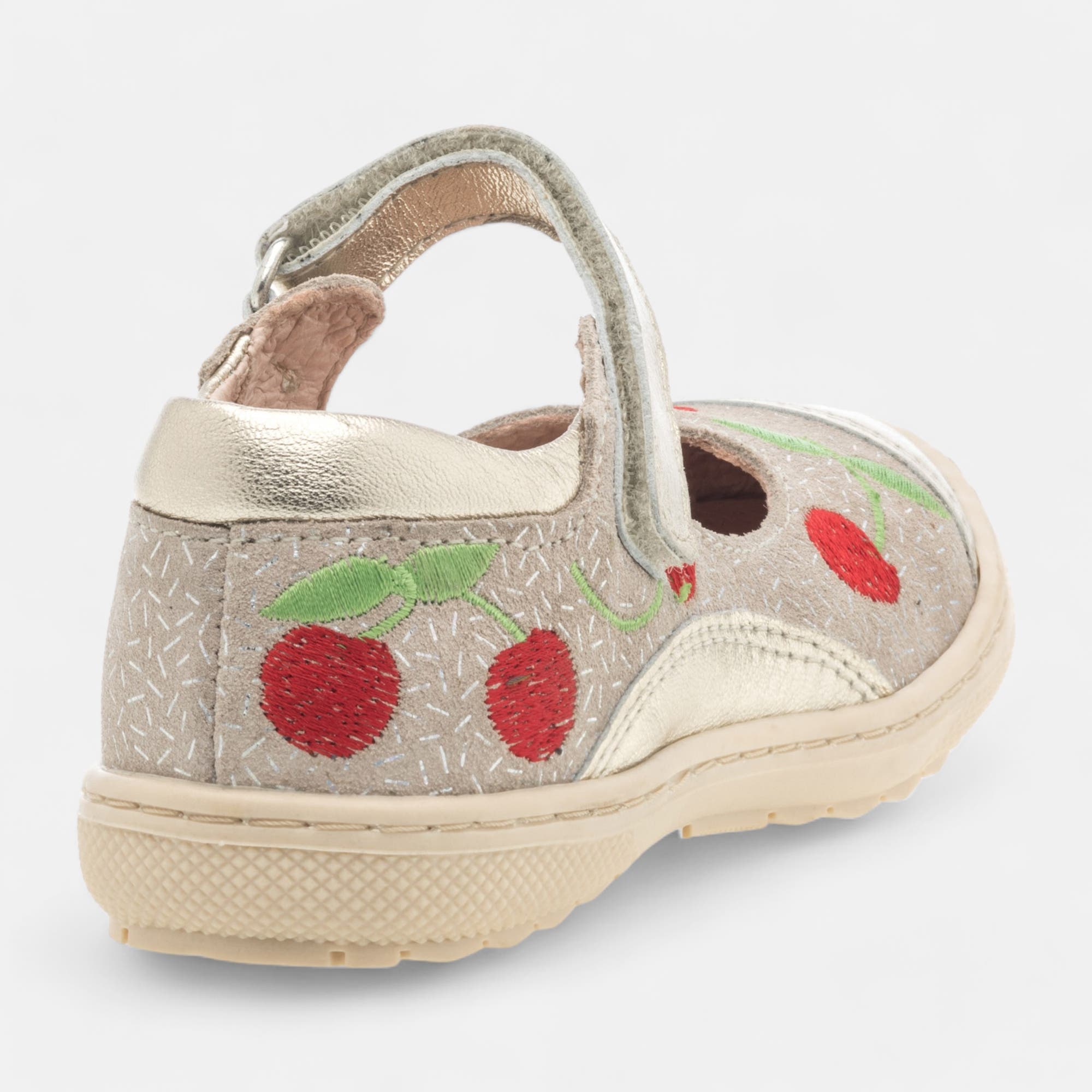 Babies Fille en cuir or