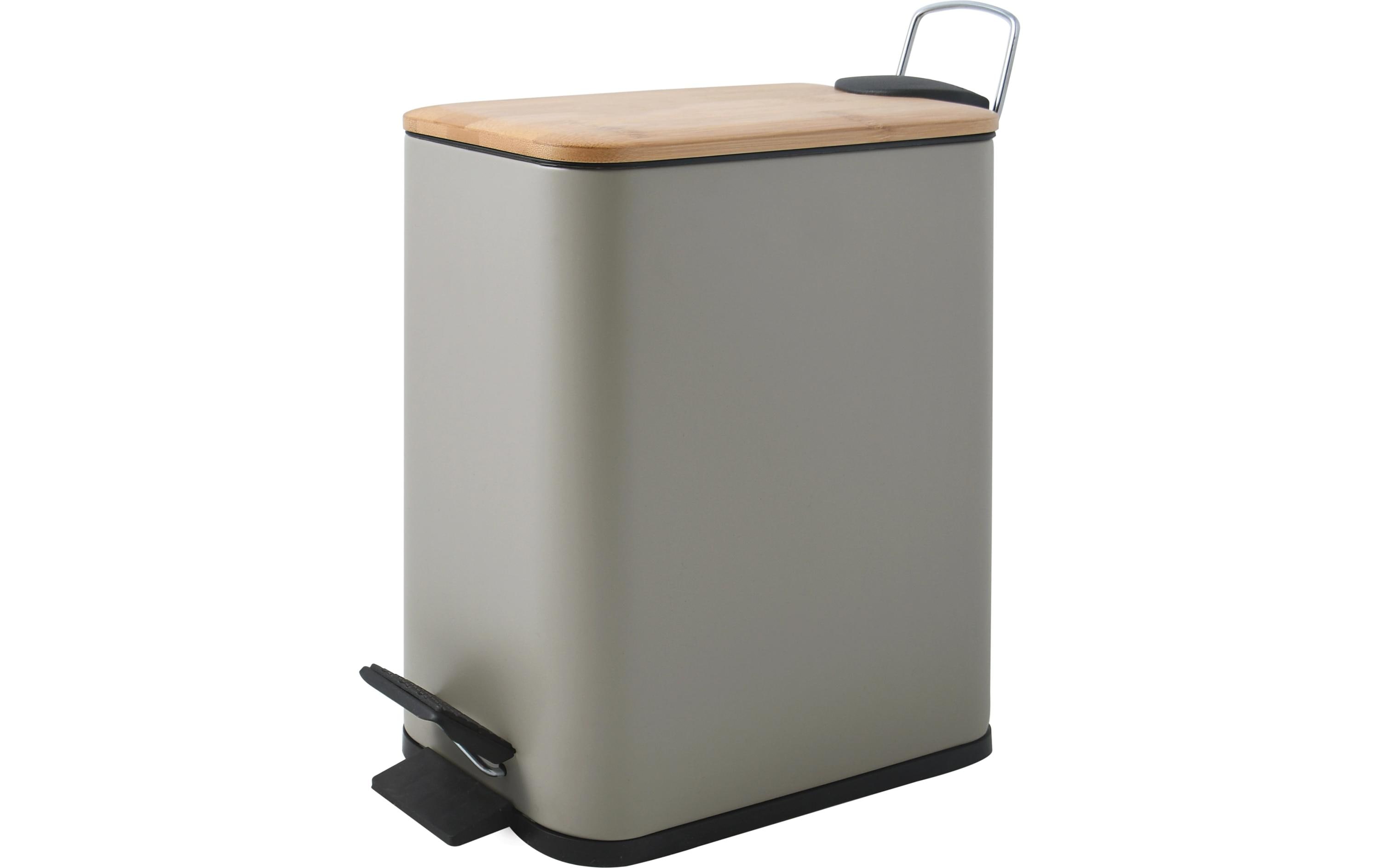 Treteimer Erik 5 l, TaupeKosmetikeimer mit Soft-Close und Inneneimer
