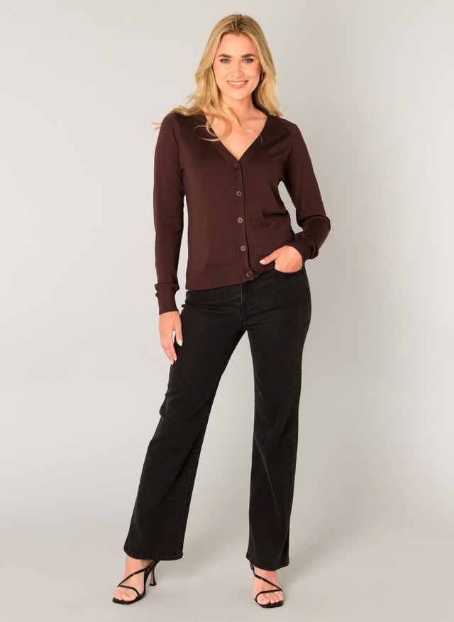 Base Level Strickjacke »Yvon« mit V-Ausschnitt