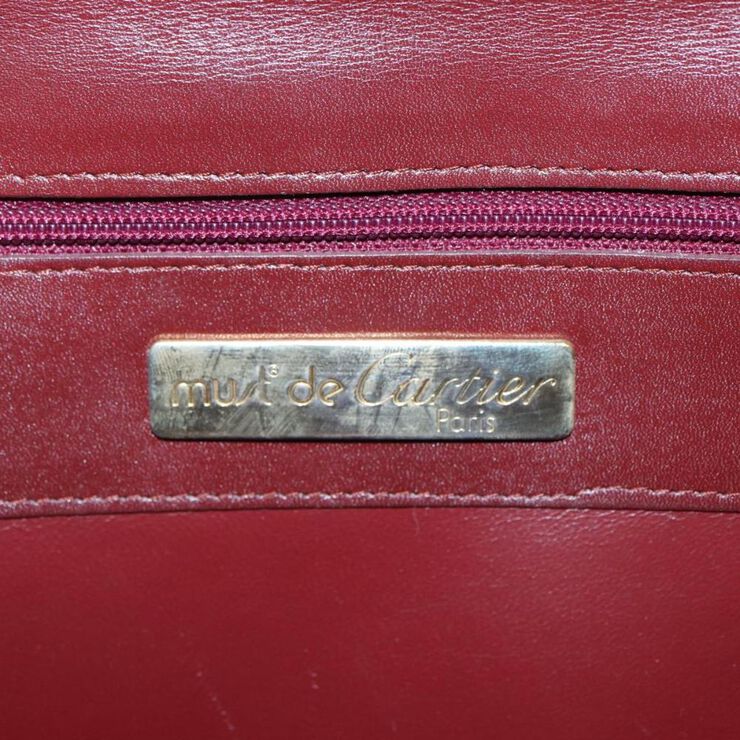 Cartier Vintage Cartier Shoulder Bag Burgundy