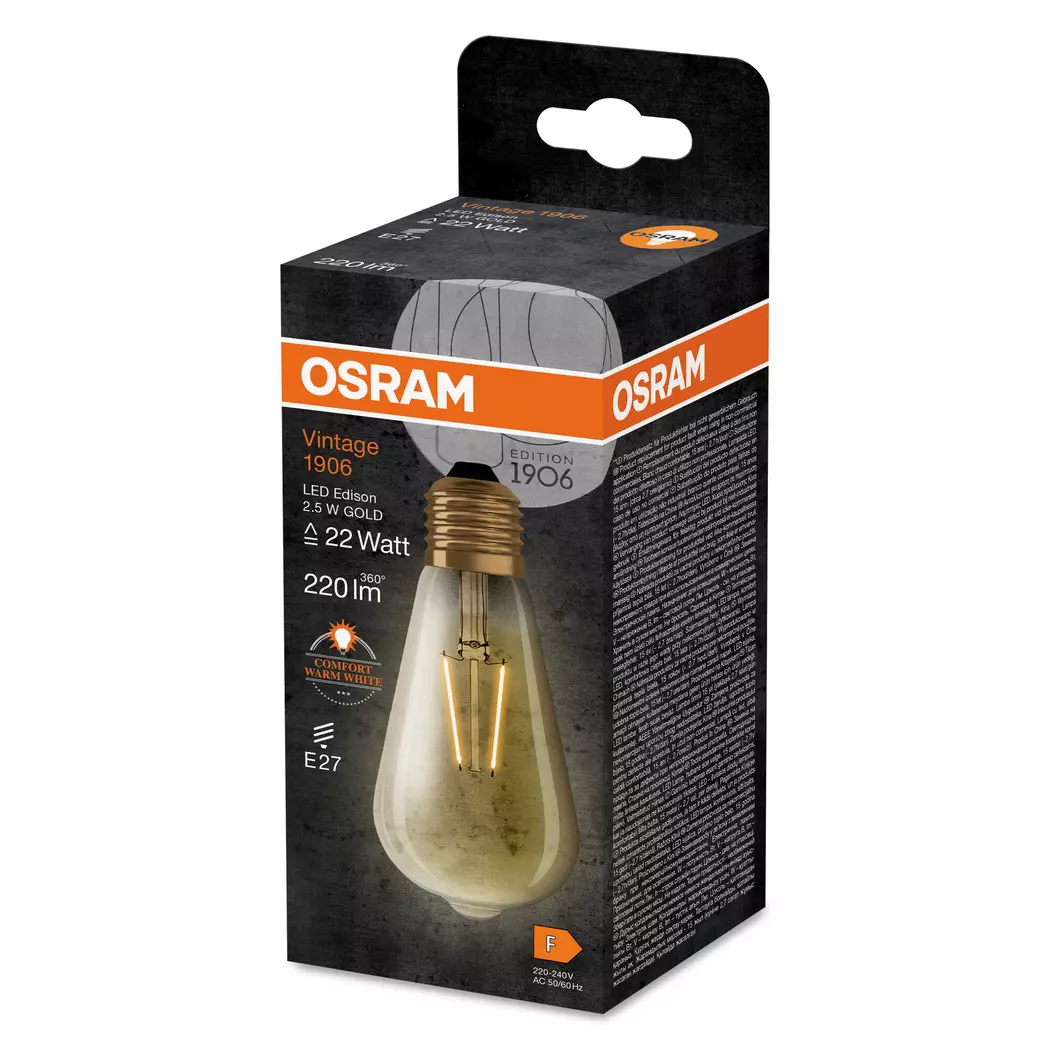 LED-Kolbenform E27/2,5 Watt/Energie F