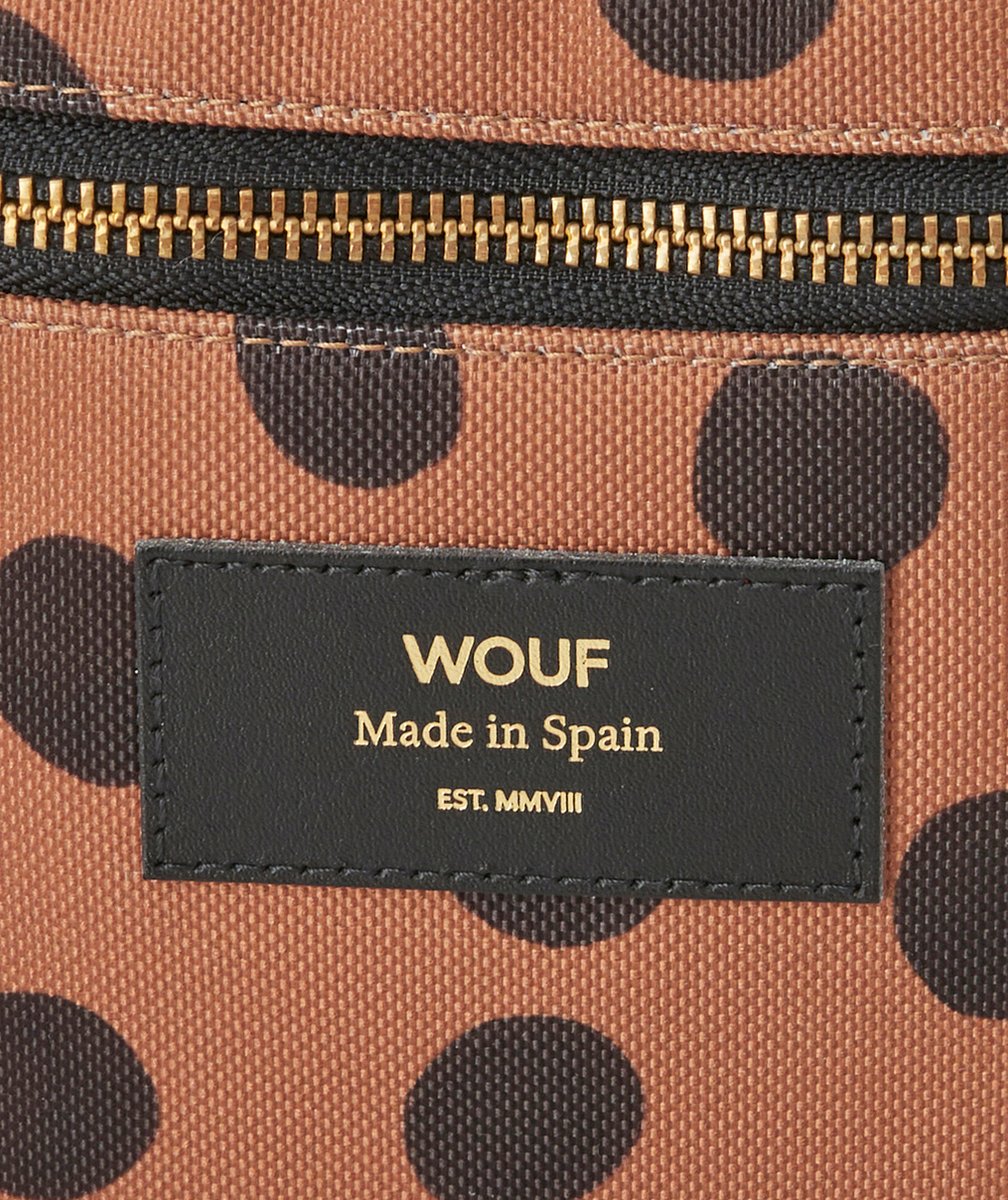 WOUFTROUSSE MARRON À POIS 23 x 15 x 15 CM