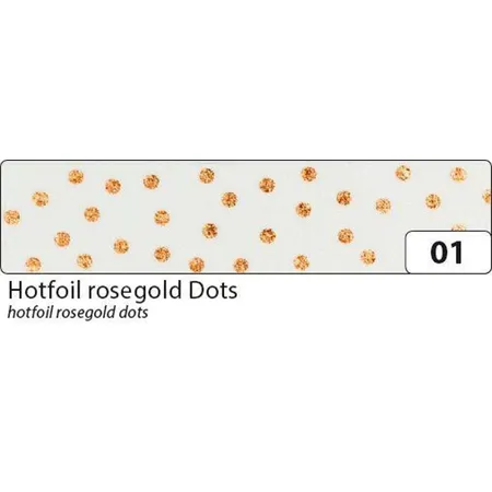 Folia Washi Tape, Hotfoil rosegold Dots, ca. 5 m x 15 mm