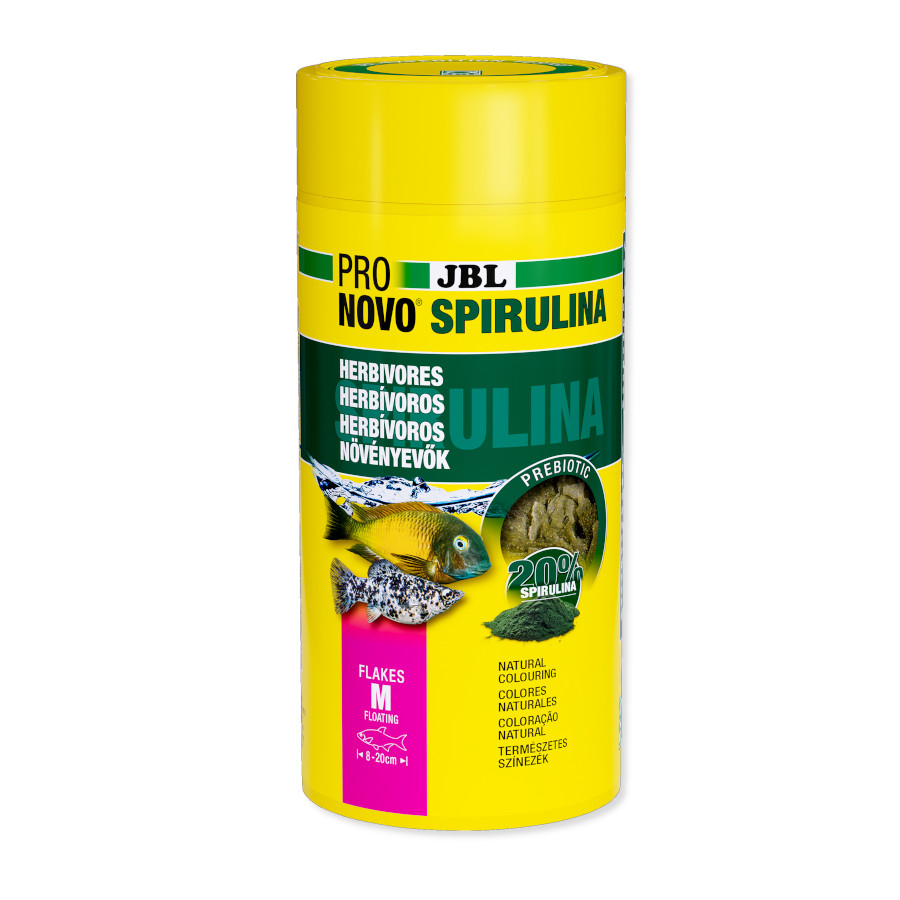 Flocos vegetais de espirulina JBL para peixes comedores de algas