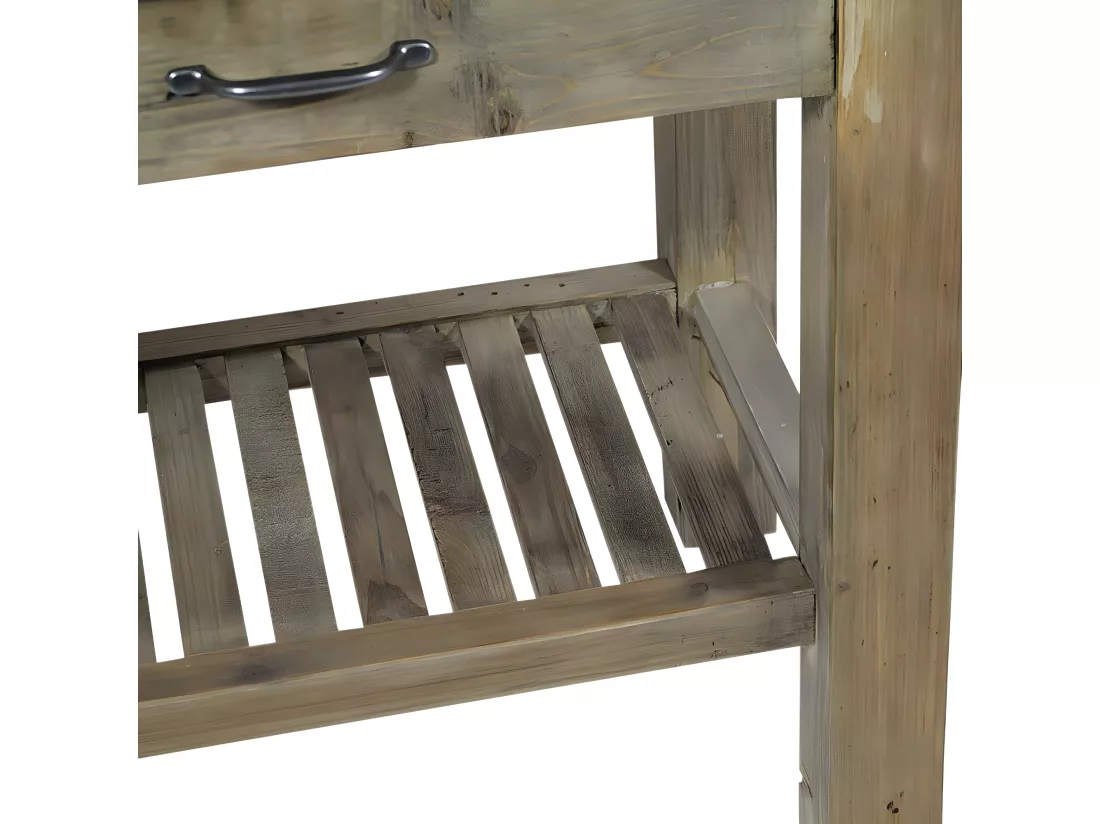 Meuble bas cuisine en bois recyclé Garance