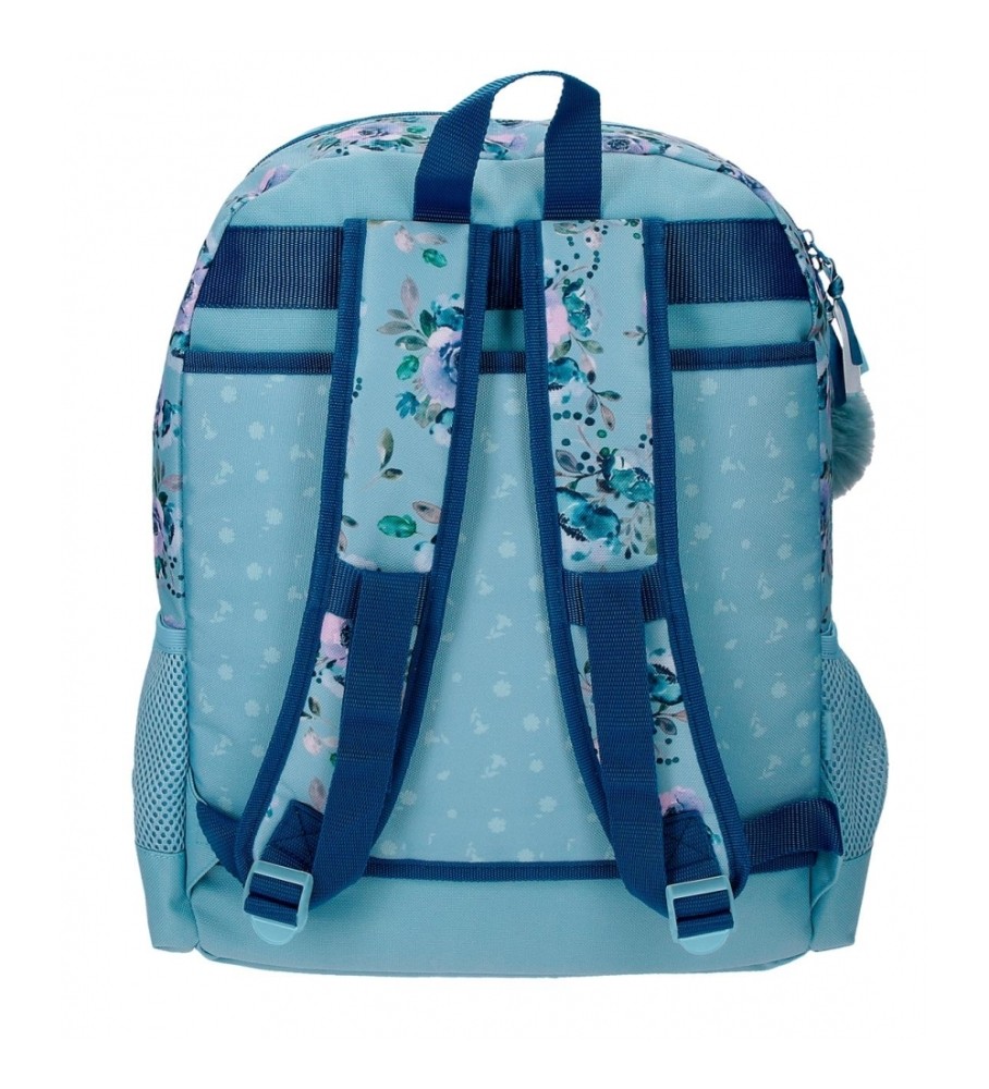 Mochila Joumma MovomWild Flowers azul -31x42x13cm-