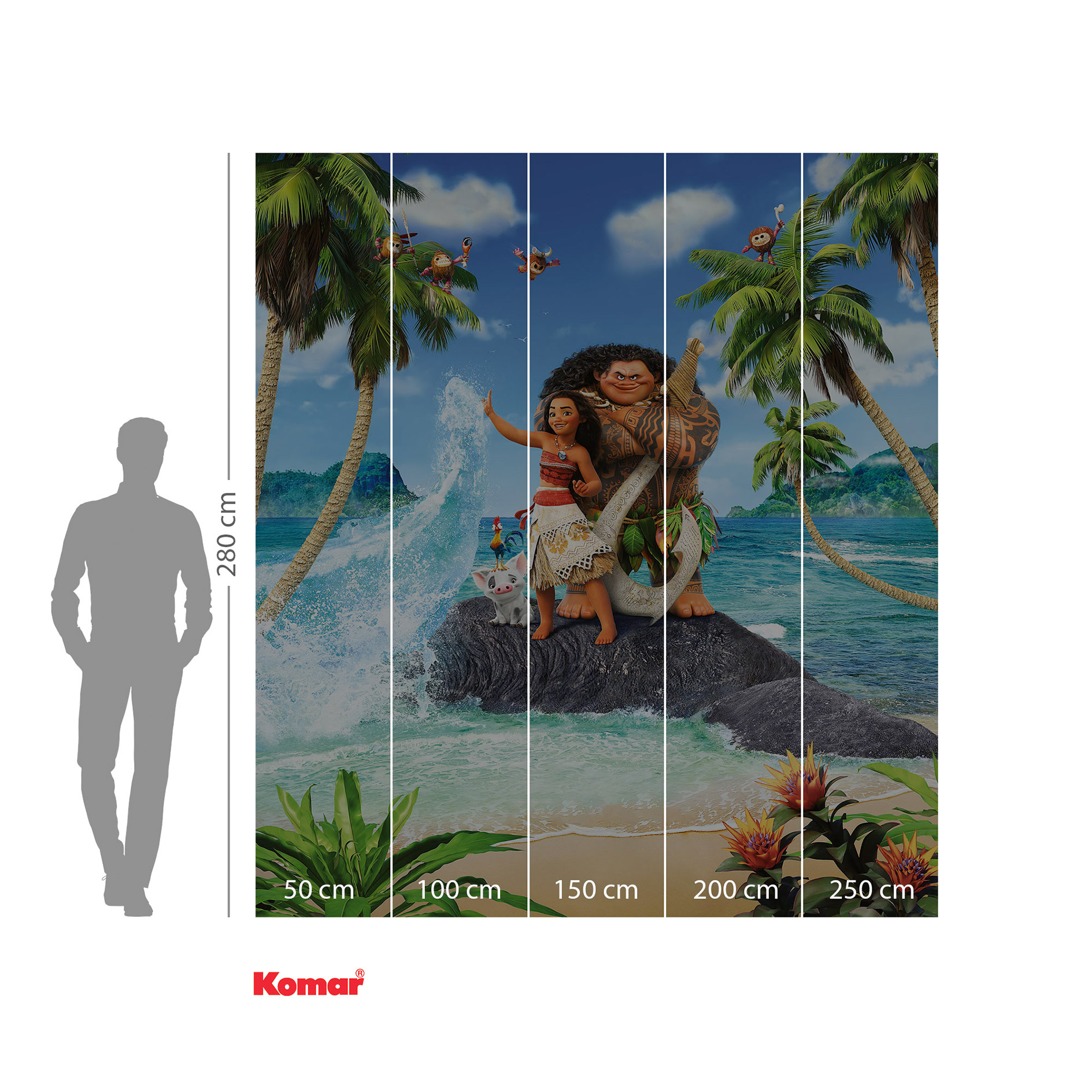 Vlies-Fototapete MOANA BEACH - bunt - 250x280 cm