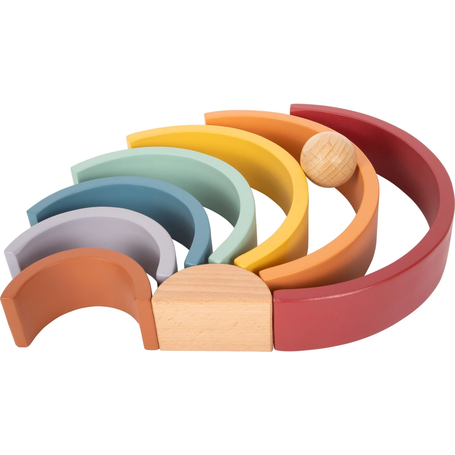 small foot® Holzbausteine Regenbogen „Safari“