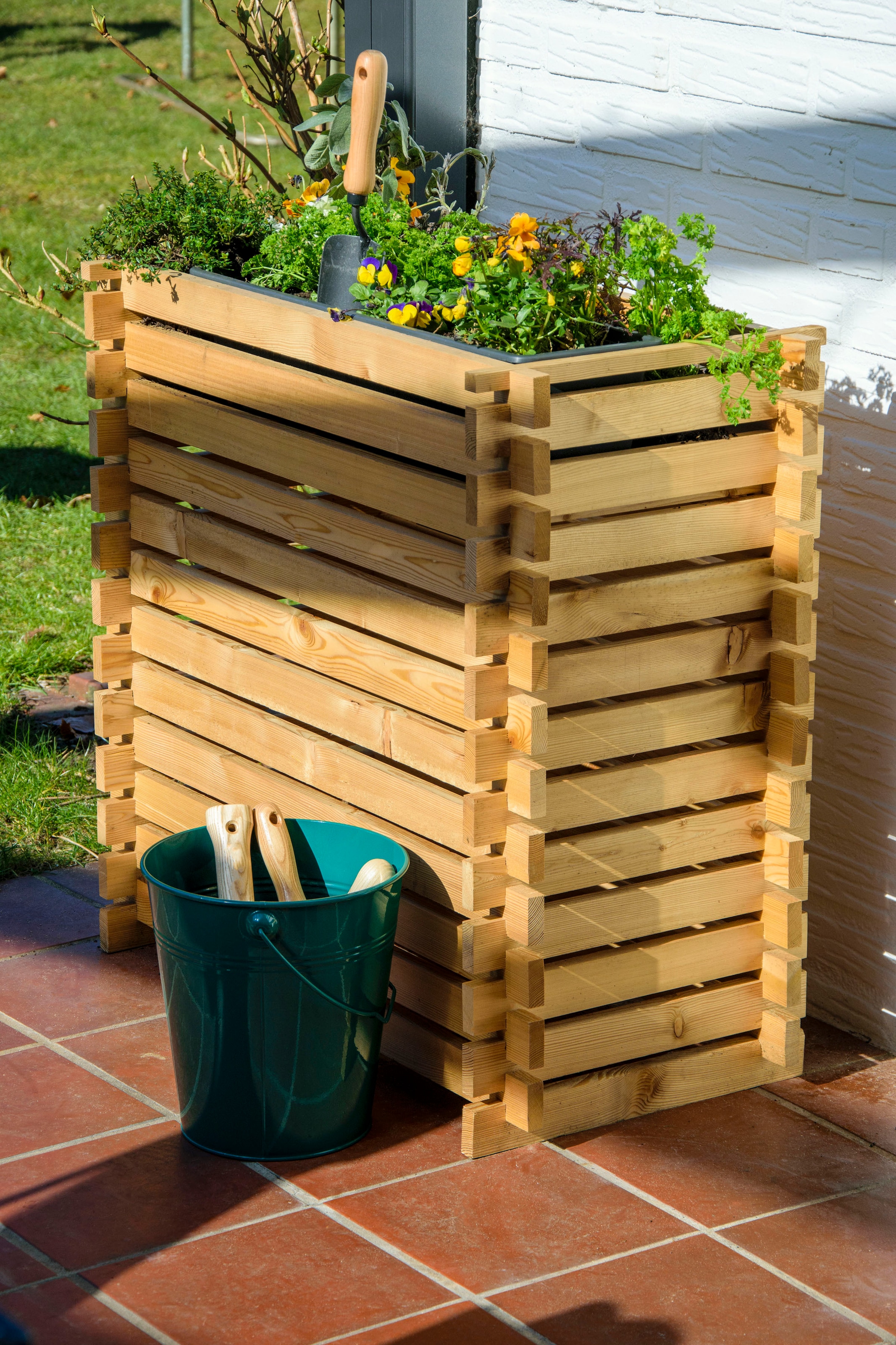 dobar Hochbeet aus FSC®-zertifiziertem Lärchenholz, praktisches Stecksystem