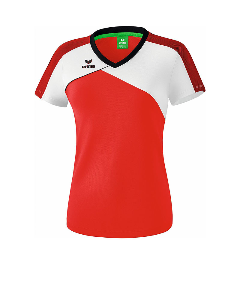 Erima Premium One 2.0 T-Shirt Damen Rot Weiss