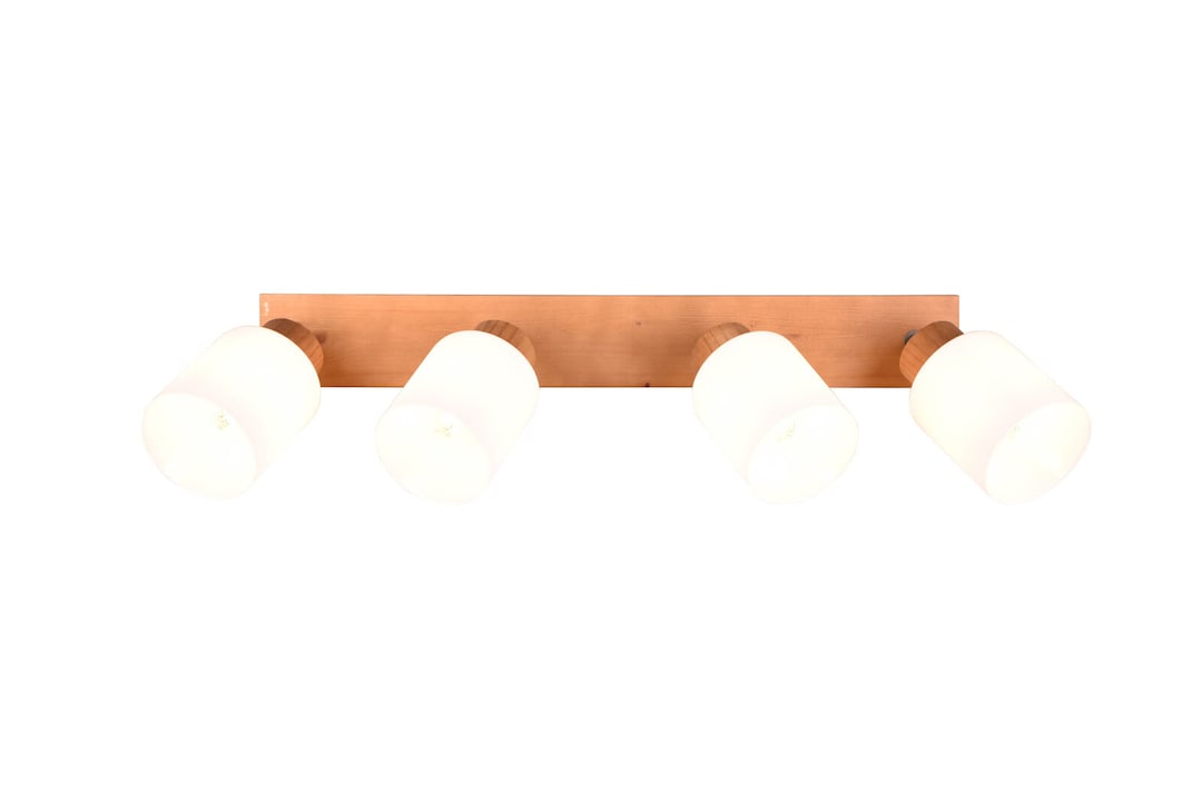 Deckenlampe mit 4 Spots Assam Naturfarbig LED 60x21x10cm