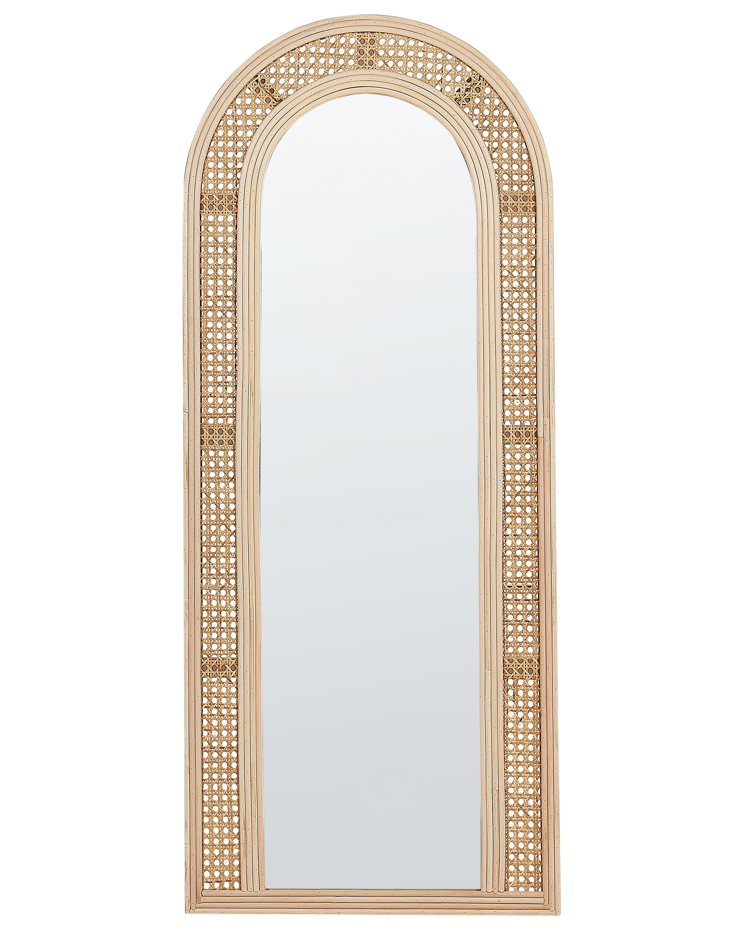 Wandspiegel FRANEY 50 cm 120 cm Rotan Natuurlijk
