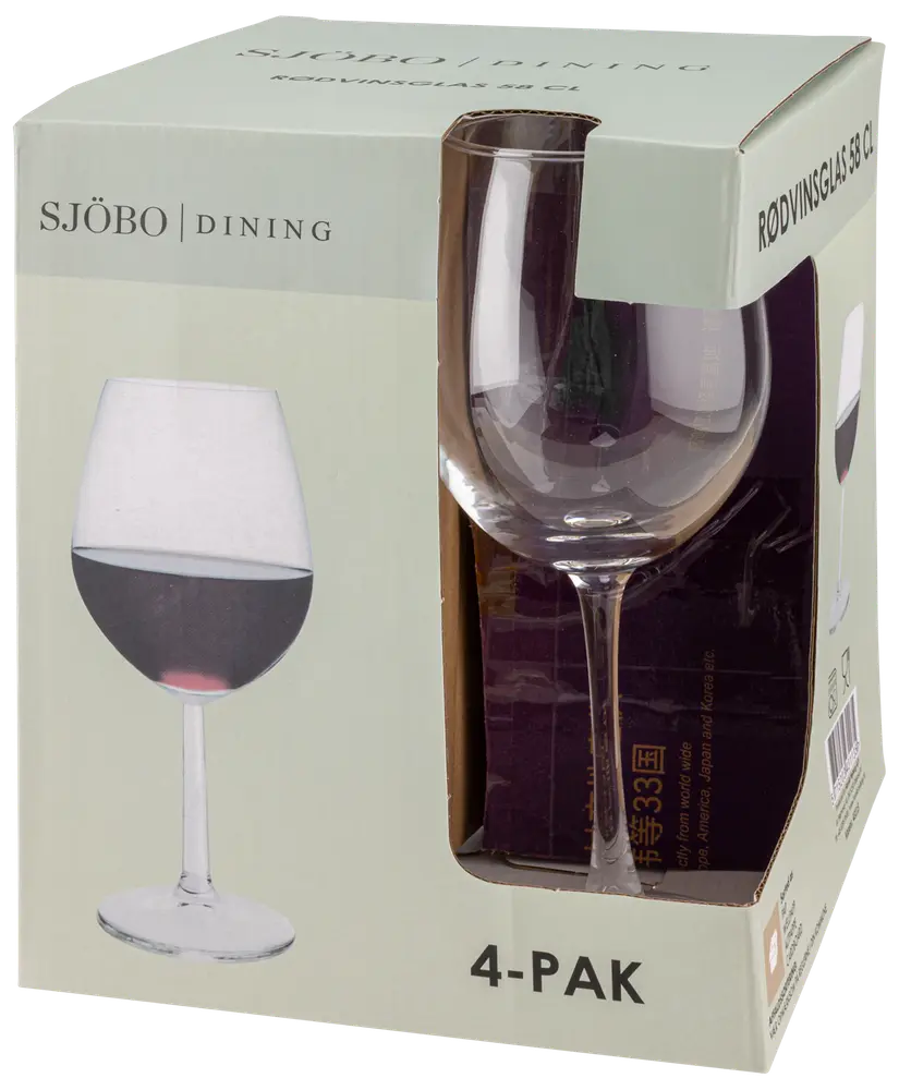 Rødvinsglas 58 cl 4-pak