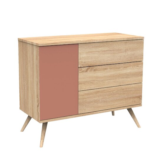 Seventies Commode   Chêne doré Terracotta        de               Sauthon Baby's Sweet Home