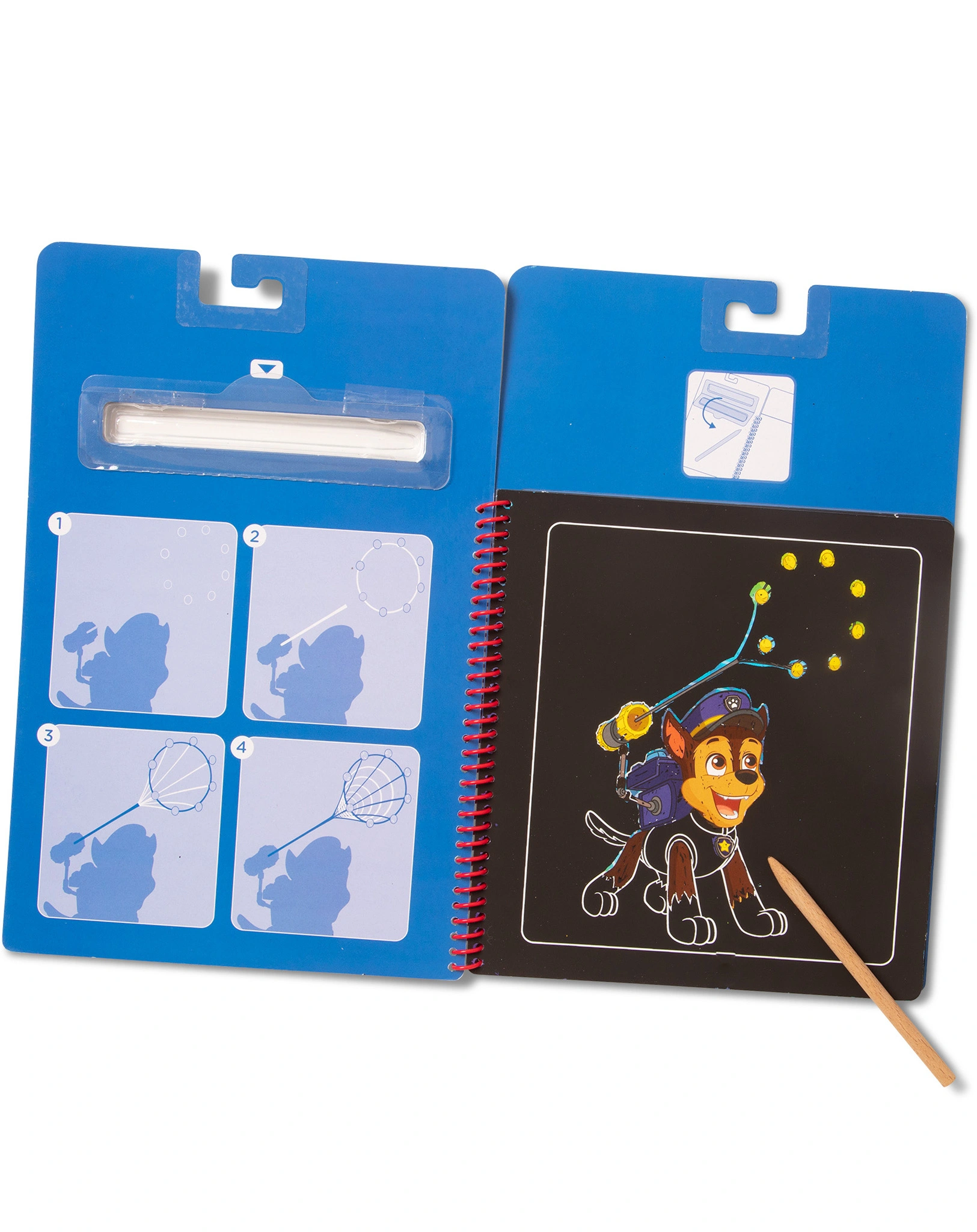 Kratzblock PAW PATROL - CHASE mit Holzstift