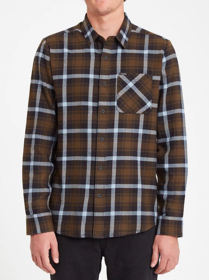 Volcom Caden Plaid LS Engine Red