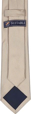 Suitable Zijde Stropdas Beige TIOXF-15 Khaki kopen