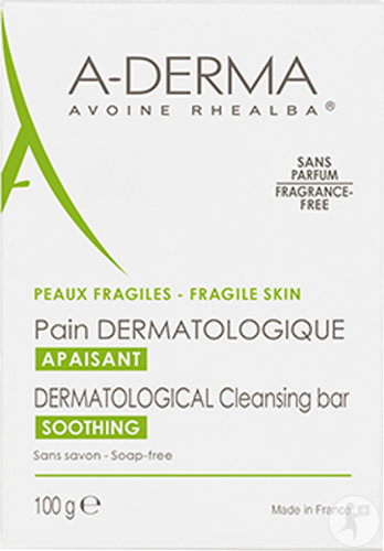 A-Derma Indispensables Pain Dermatologique Apaisant À L'Avoine Rhealba 100g