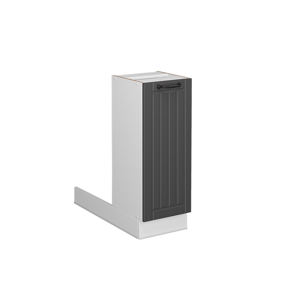 Vicco Regalinselunterschrank Küchenschrank Küchenmöbel Fame-Line Landhaus Weiß Dunkelgrau 30 cm Küche Einbauküche Kücheninsel Drehtür Einlegeboden Blende Küchenunterschrank Küchenzeile