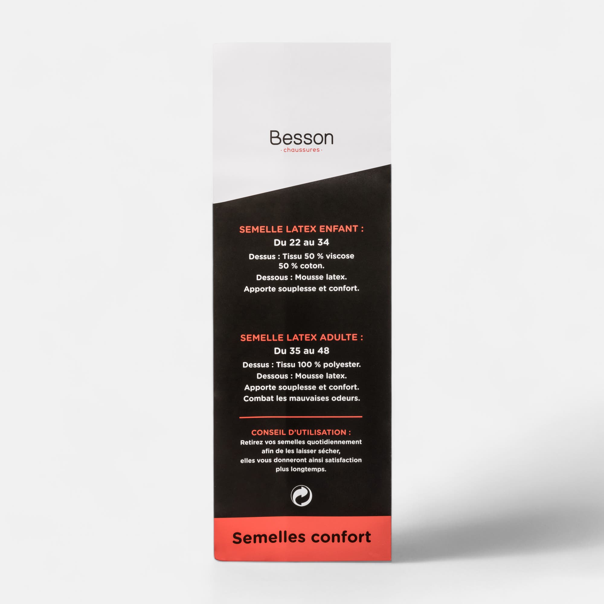 Semelles latex 47 48 sans coloris