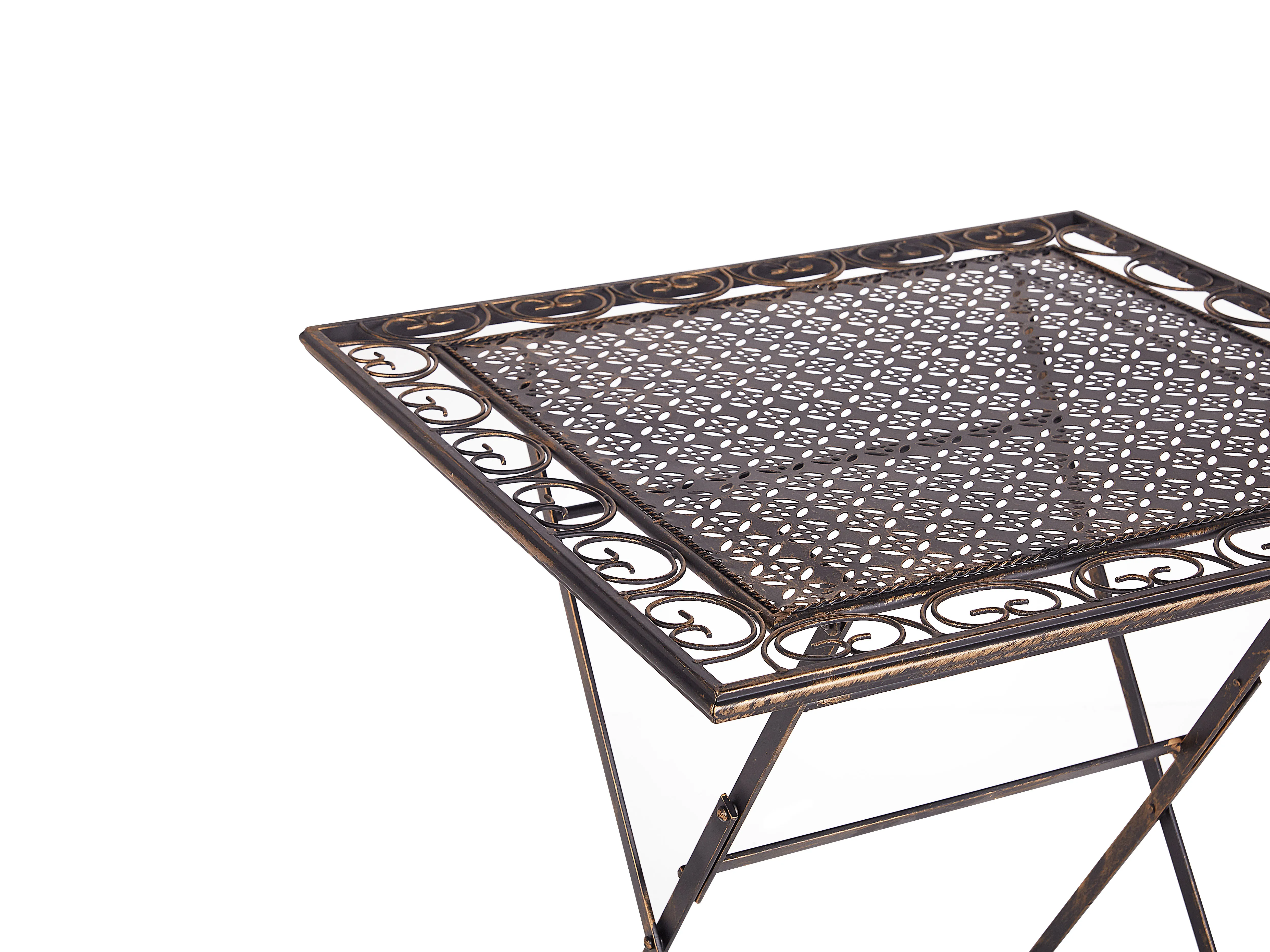 Bistrotafel BORMIO 70 cm 70 cm Metaal Zwart
