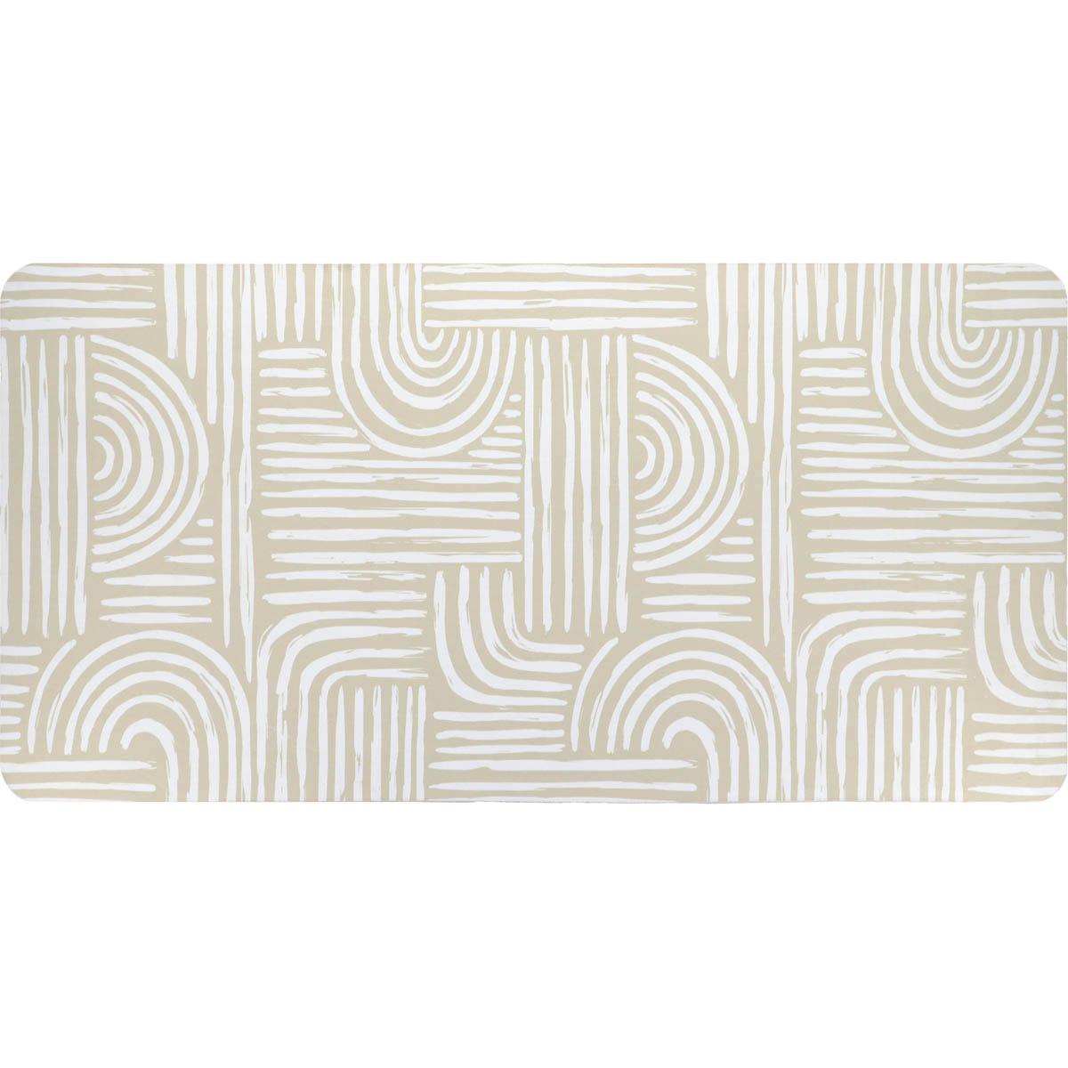 TAPIS RECTANGLE DIATOMITE 45X90CM EFFET GEOMETRIQUE ETNICA