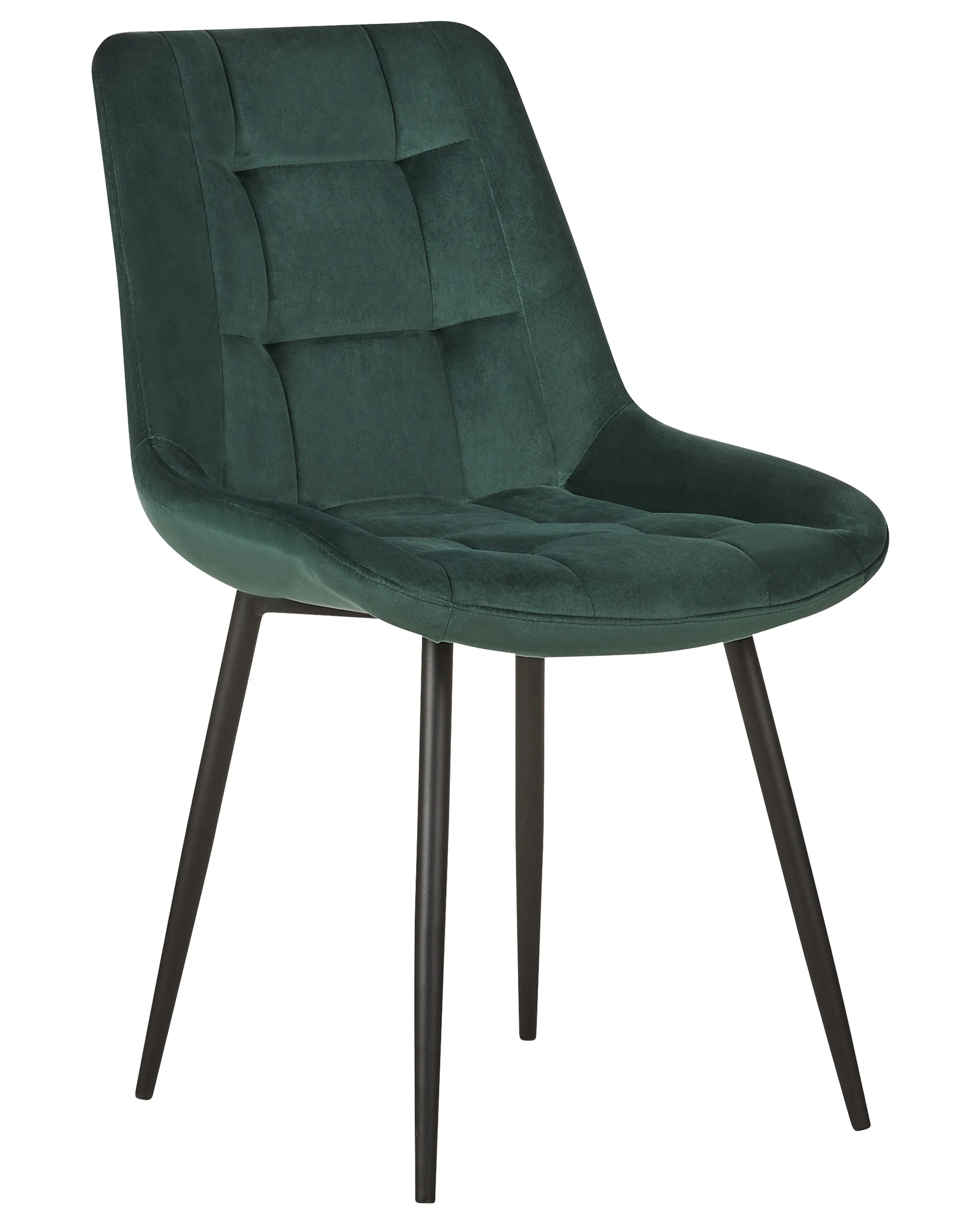 Set van 2 eetkamerstoelen MELROSE Fluweel Donkergroen