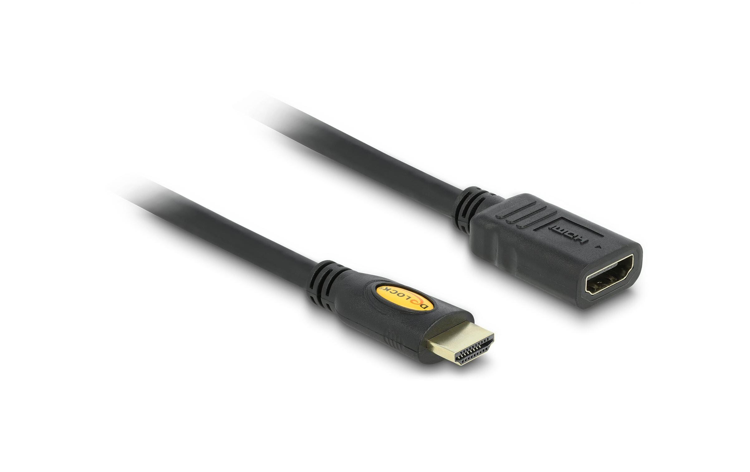 Verlängerungskabel 4K 30Hz HDMI - HDMI, 2 mDelock Verlängerungskabel High Speed HDMI mit Ethernet HDMI A Stecker > HDMI A Buchse 2 m