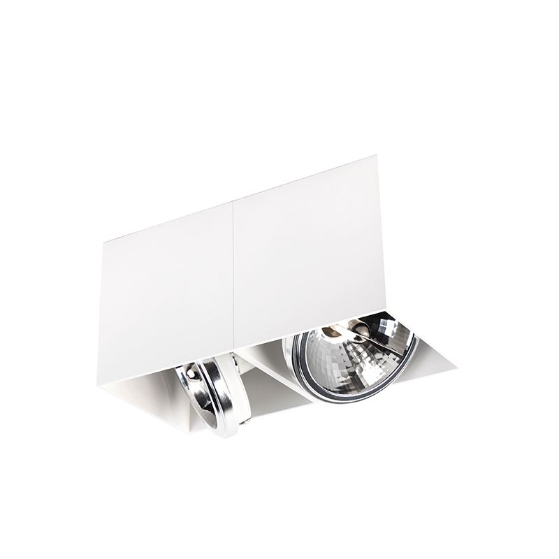 Design spot wit rechthoekig 2-lichts - Box