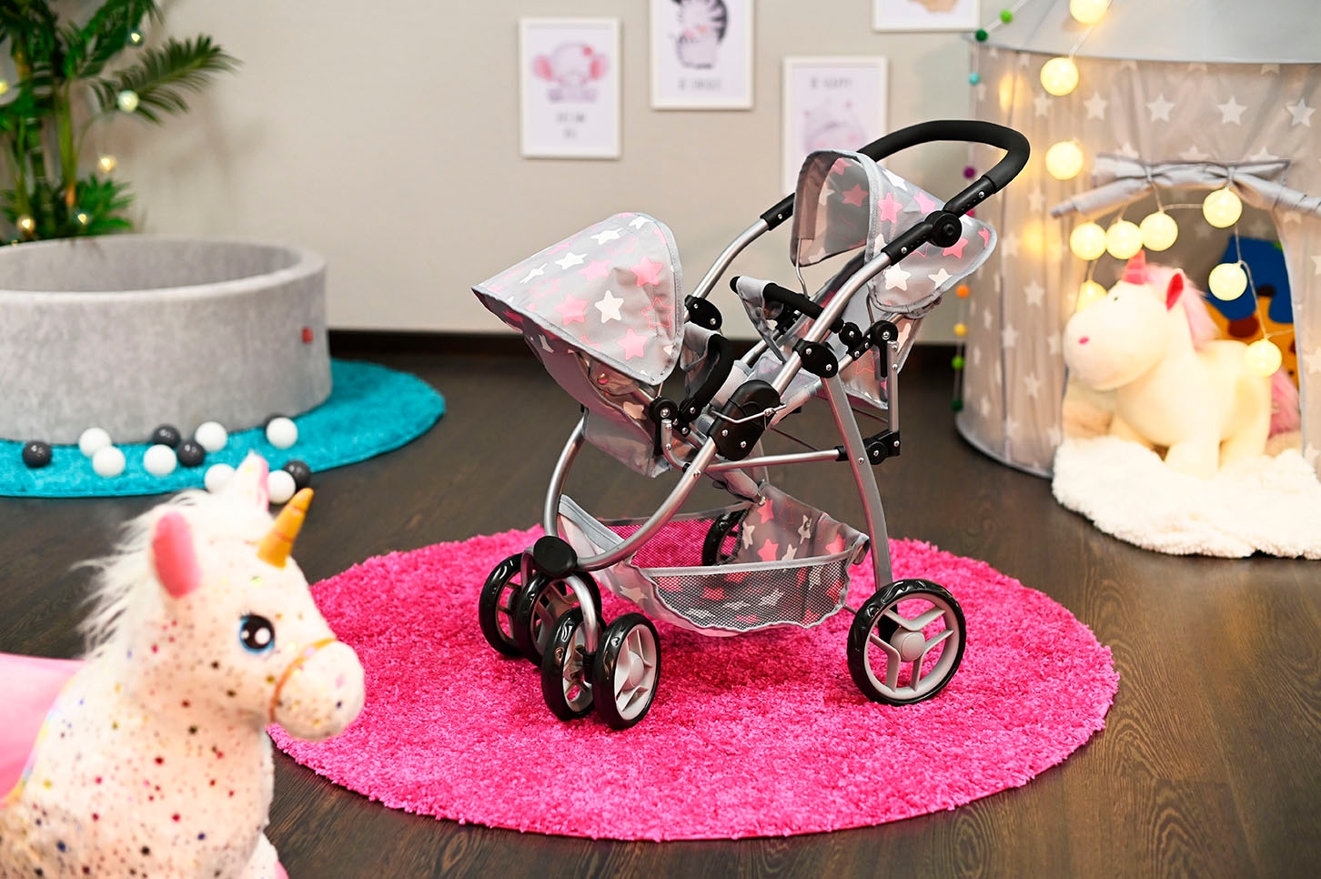 Knorrtoys® Puppen-Zwillingsbuggy »Milo«